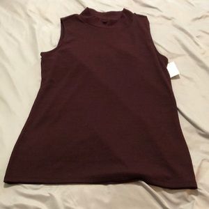 Mock turtleneck tank top